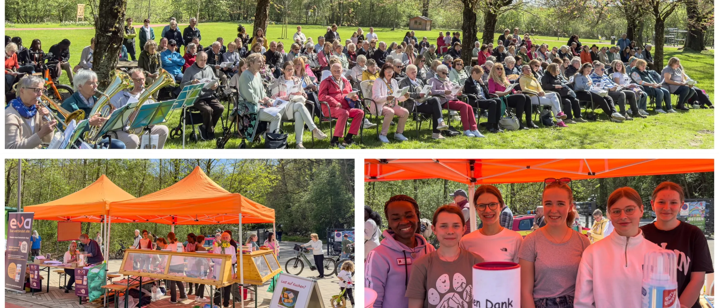 Collage. Ostern im Park – Kirche(n) vor Ort